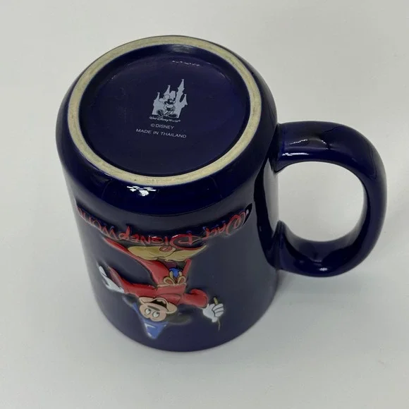 Walt Disney World Sorcerer Mickey Mouse Coffee Mug Blue 3D Made in Thailand - Picture 5 of 7